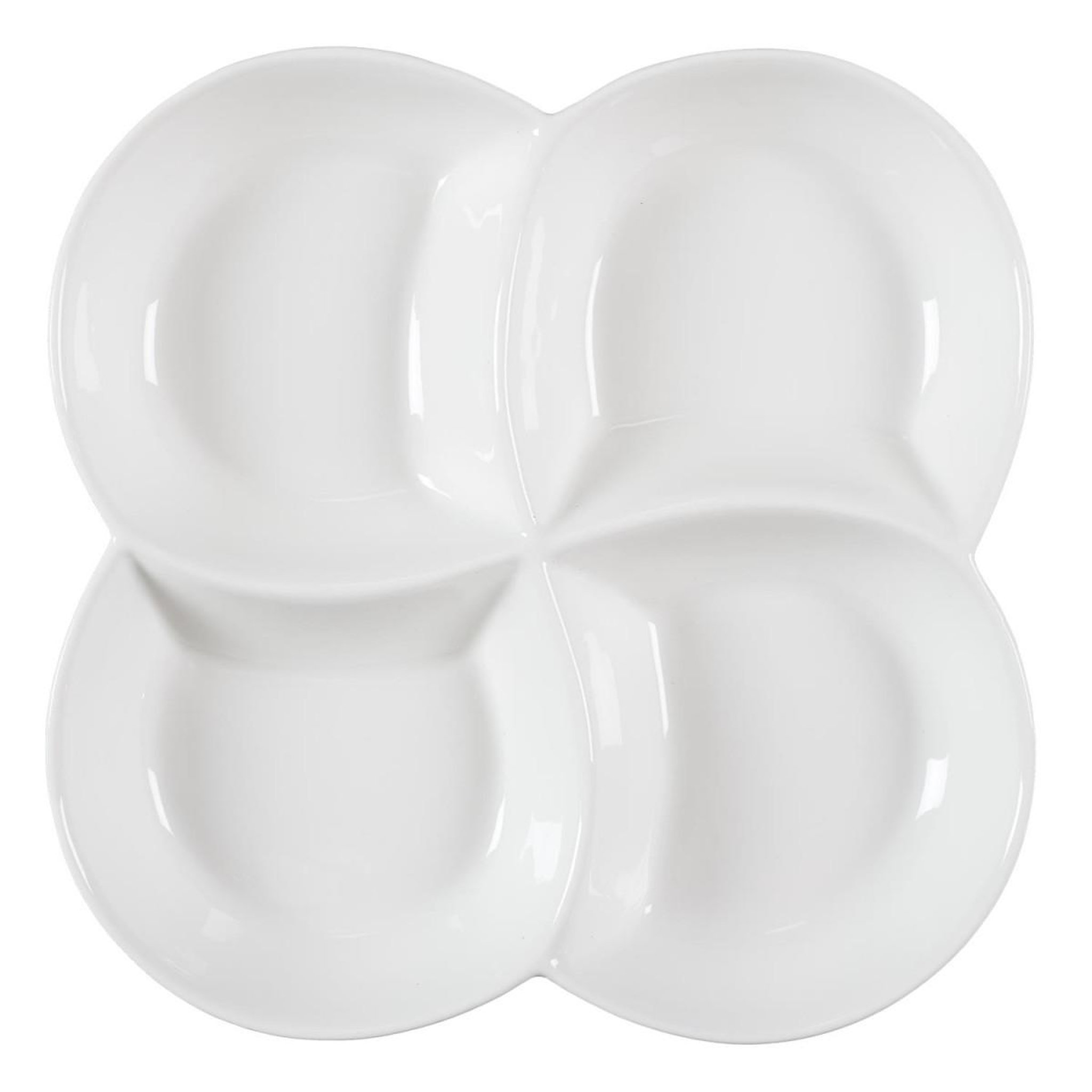 Voir la diapositive 2 : The Home Deco Factory Service apéritif 10 pièces  design  31cm blanc