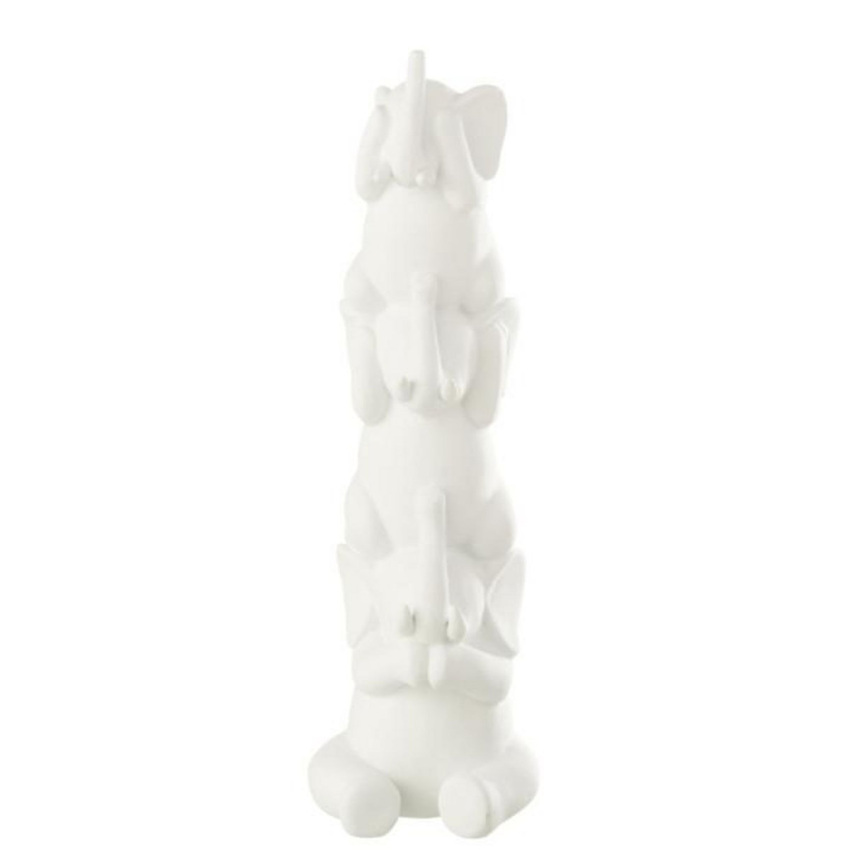 Paris Prix Statuette Éléphant Pyramide  Burl  31cm Blanc