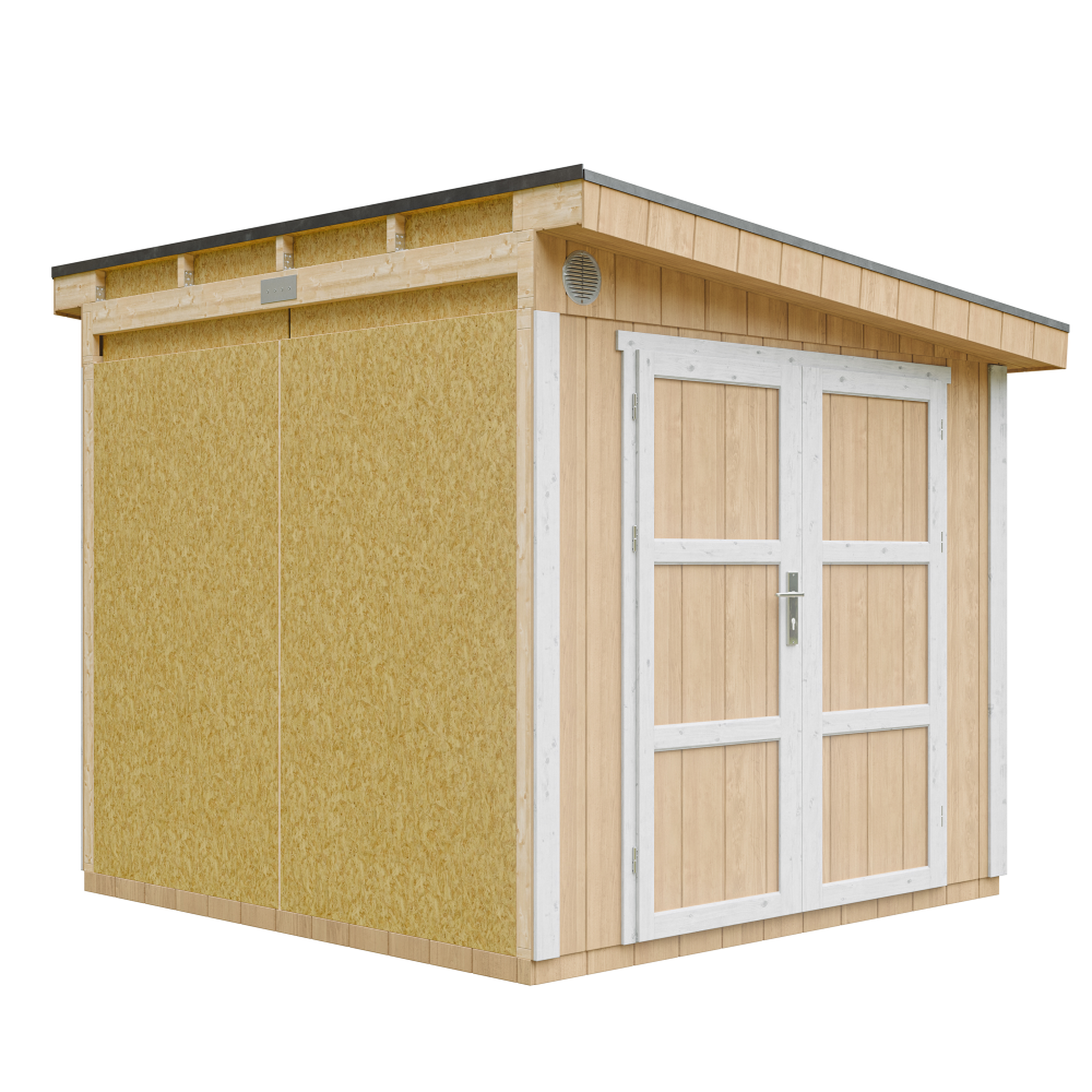 Voir la diapositive 1 : TIMBELA Abri de jardin qualité premium 5,9 m² - h231x248x294 cm avec plancher et paroi latérale m938