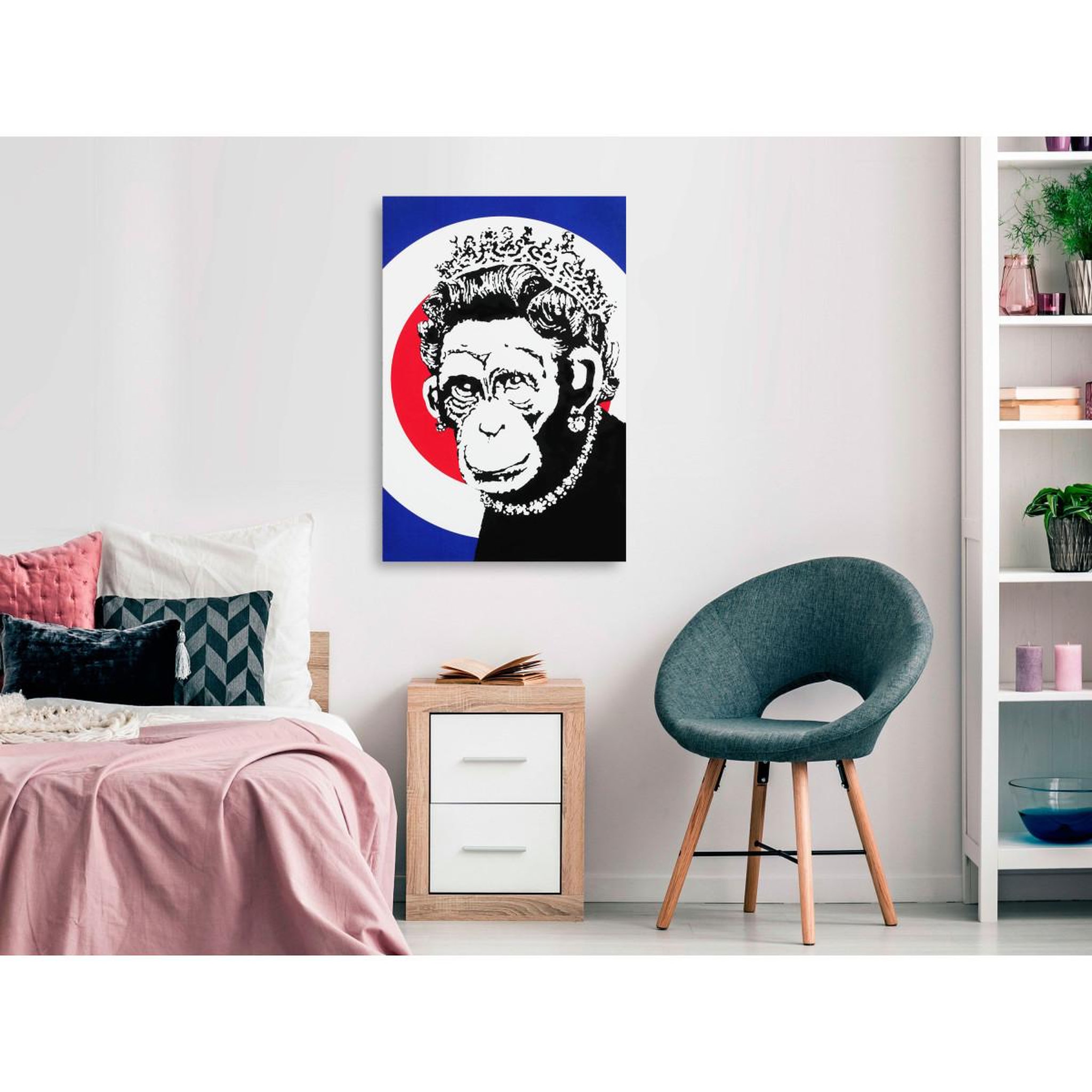 Voir la diapositive 2 : Paris Prix Tableau Imprimé  Queen of Monkeys