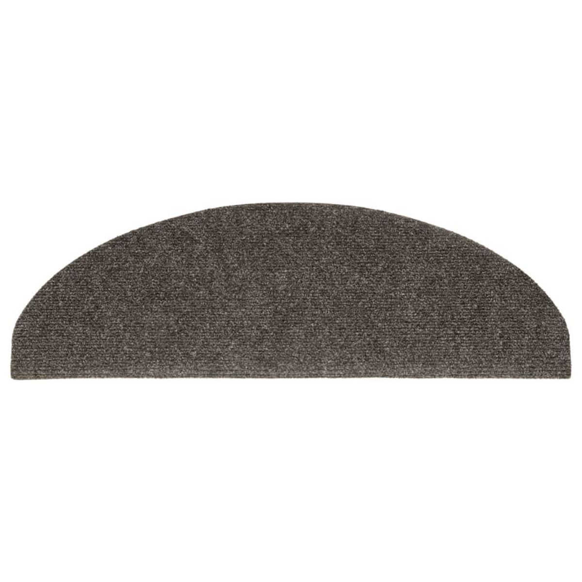 VIDAXL Tapis d'escalier autocollants 10 pcs anthracite 65x21x4 cm