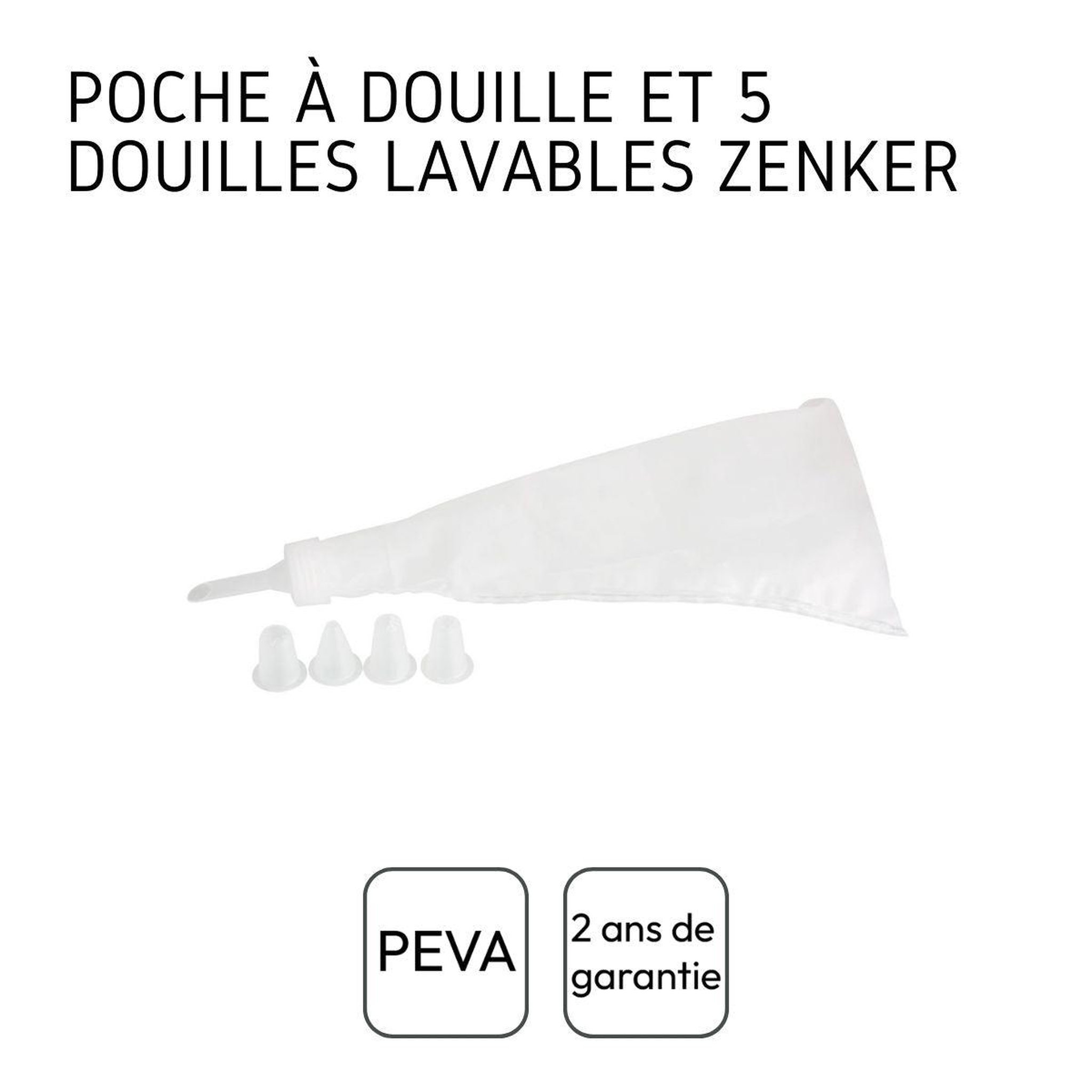 Voir la diapositive 4 : ZENKER Set de 2 poches à douilles avec embouts en plastique zenker smart pastry