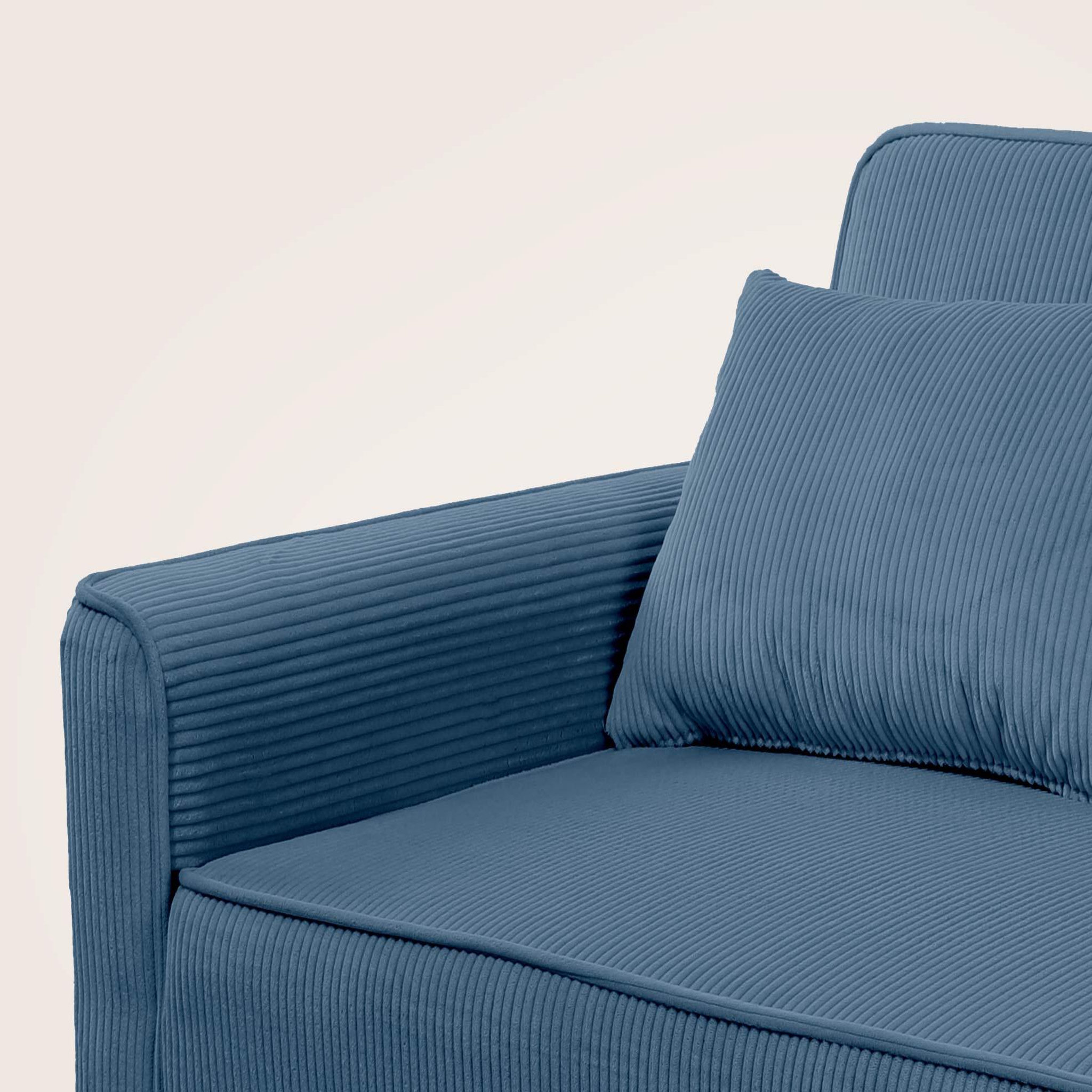 Voir la diapositive 6 : BEST MOBILIER Ernest - canapé droit 2 places convertible en velours côtelé