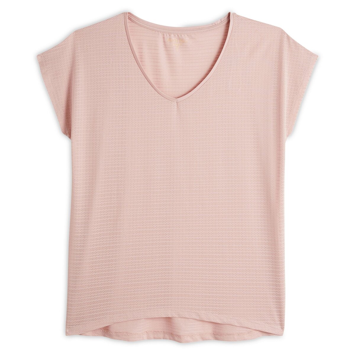 INEXTENSO T-shirt manches courtes de sport col v rose femme