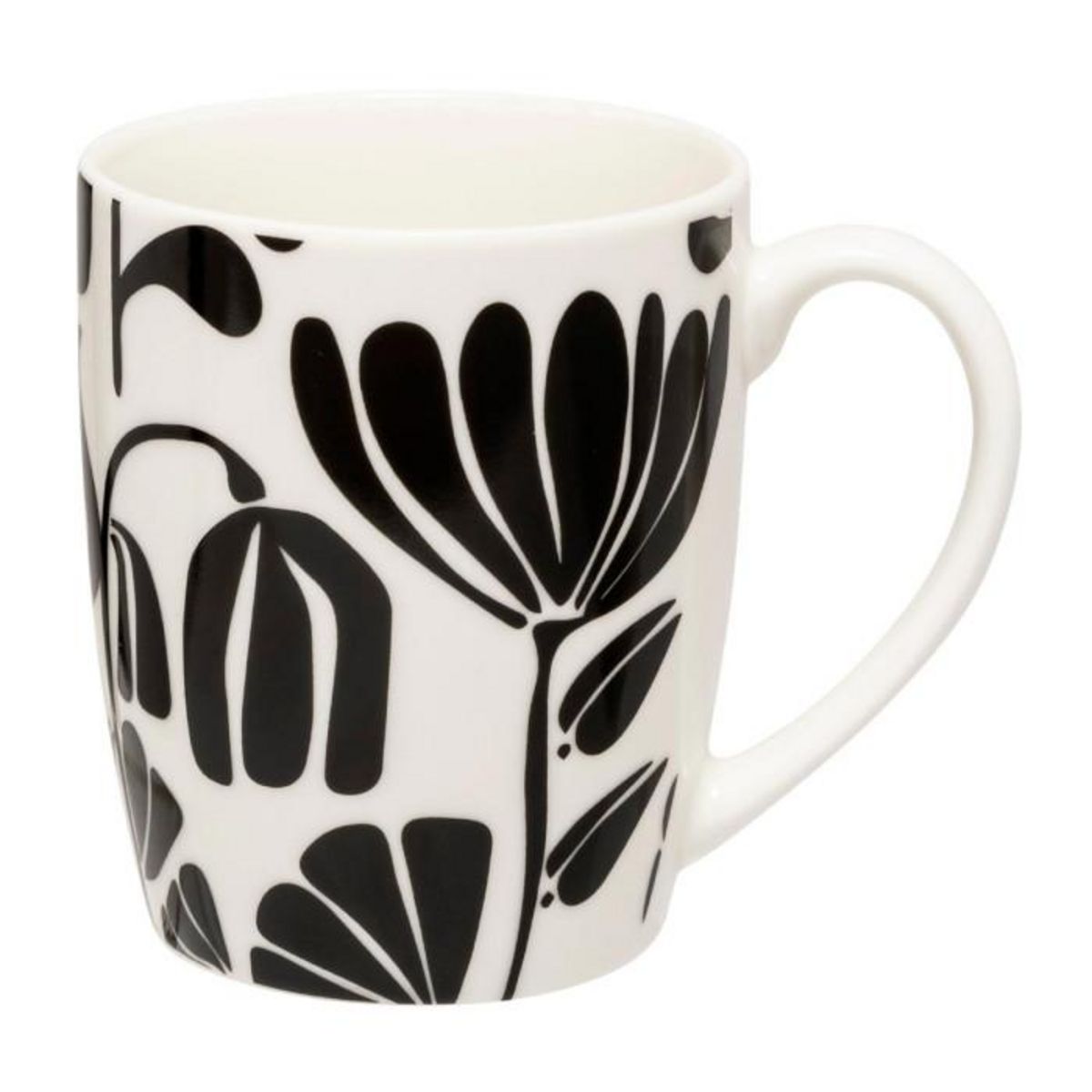 SECRET DE GOURMET Lot de 6 Mugs  Twisted Lime  37cl Noir & Blanc