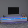 Voir la diapositive 1 : VIDAXL Meuble TV avec lumieres LED Blanc brillant 270x35x40 cm