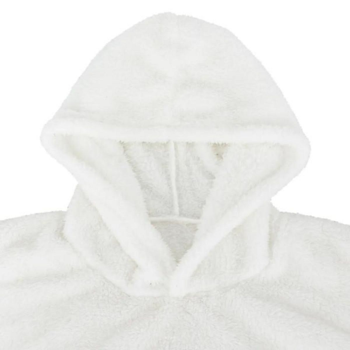 ATMOSPHERA Plaid Sweat Imitation Fourrure  Teddy  70x106cm Blanc