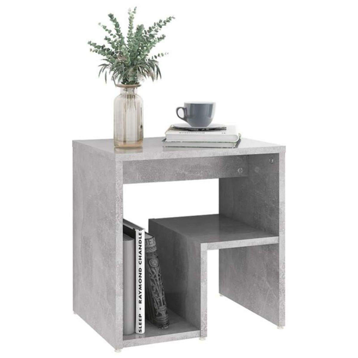 VIDAXL Table de chevet gris béton 40x30x40 cm bois d ingénierie