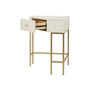 Voir la diapositive 3 : Paris Prix Console d'Angle Effet Marbre  Sharon  84cm Blanc & Or