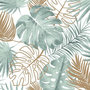 Voir la diapositive 1 : DUTCH WALLCOVERINGS DUTCH WALLCOVERINGS Papier peint Feuilles de monstera Vert