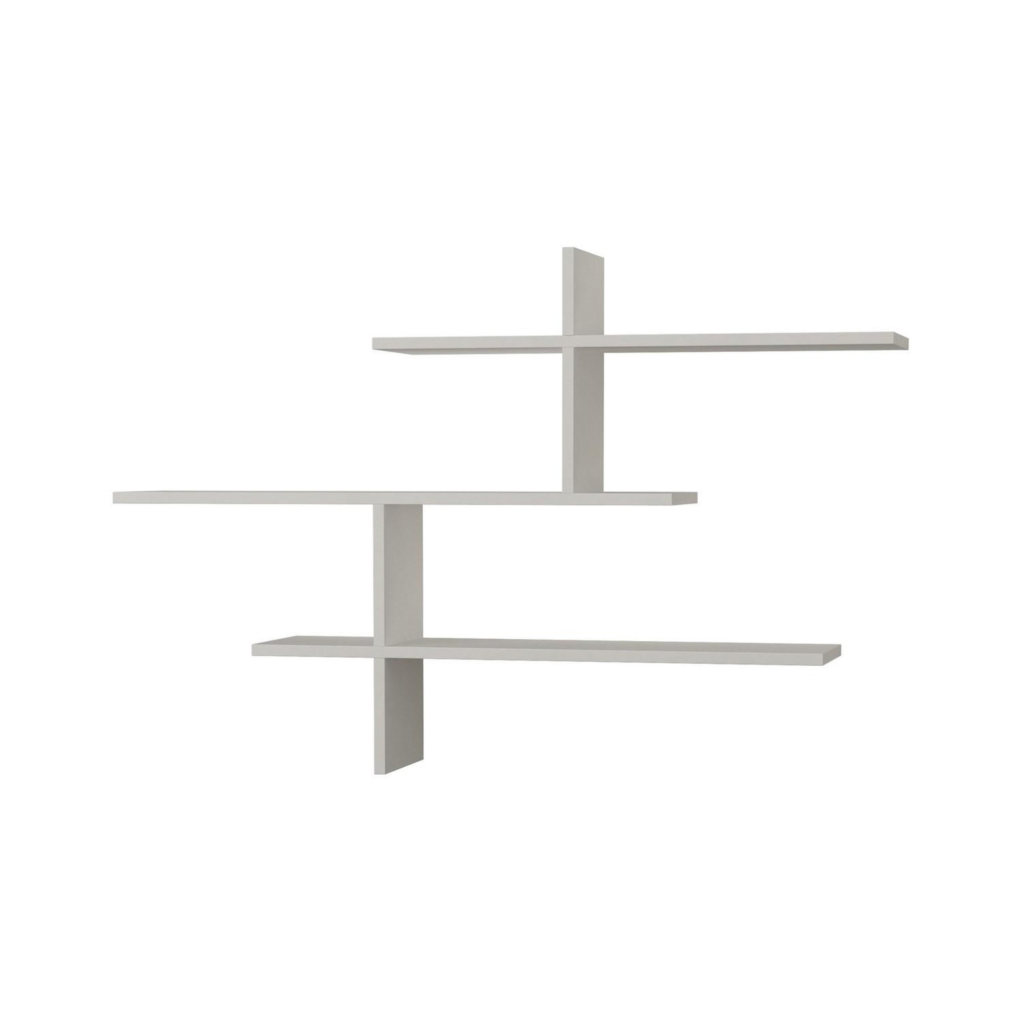 Voir la diapositive 4 : Habitat et Jardin Étagère murale en bois  leo  - 123 x 22 x 80 cm - blanc