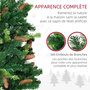 Voir la diapositive 5 : HOMCOM Sapin de Noël artificiel aspect réaliste Ø 60 x 150H cm 24 pommes de pin 360 branches imitation Nordmann