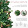 Voir la diapositive 5 : HOMCOM Sapin de Noël artificiel aspect réaliste Ø 60 x 150H cm 24 pommes de pin 360 branches imitation Nordmann