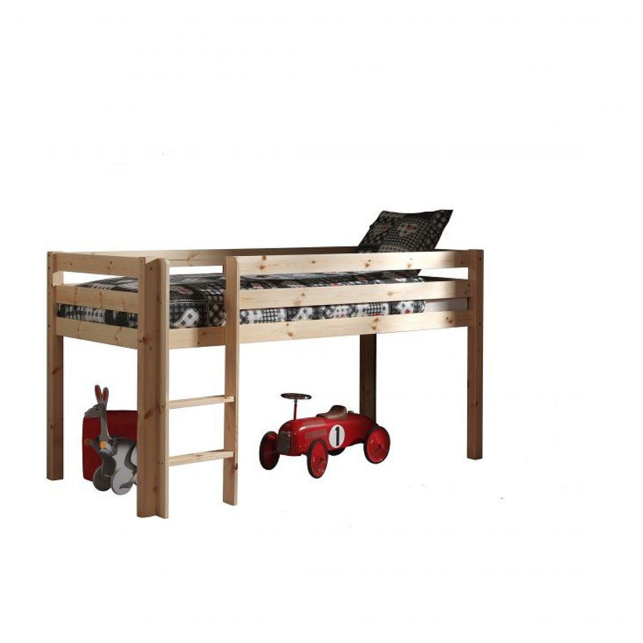 Voir la diapositive 3 : Paris Prix Lit enfant  pino rose  90x200cm naturel
