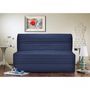 Voir la diapositive 2 : MARKET24 JOÉ Banquette BZ 3 places - Tissu bleu marine - Contemporain - L 143 x P 97 cm