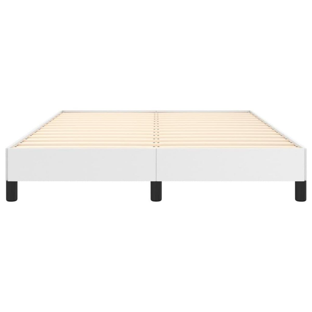 VIDAXL Cadre de lit sans matelas blanc 140x190 cm similicuir