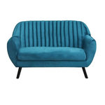 The Home Deco Factory Canapé vintage velours côtelé Sofia. Coloris disponibles : Gris