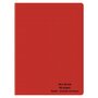 POUCE Cahier piqué polypro 24x32cm 96 pages grands carreaux Seyes rouge