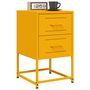Voir la diapositive 1 : VIDAXL Tables de chevet 2 pcs jaune moutarde 36x39x60,5 cm acier