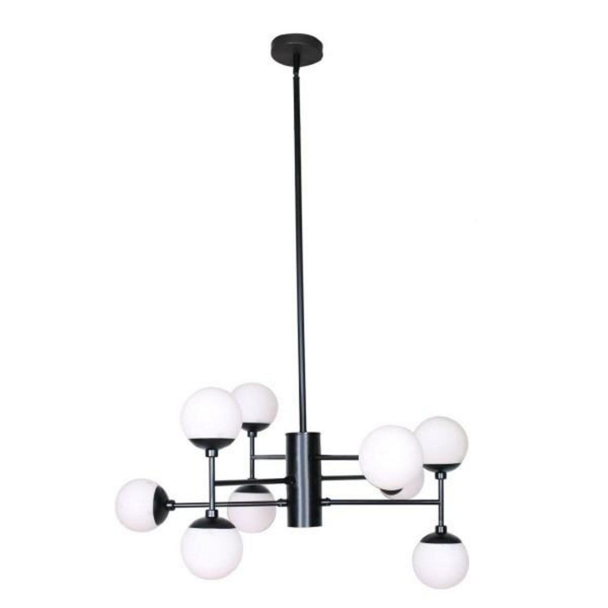 MARKET24 Suspension DKD Home Decor Verre Noir (76.2 x 76.2 x 40.64 cm)