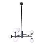 MARKET24 Suspension DKD Home Decor Verre Noir (76.2 x 76.2 x 40.64 cm)