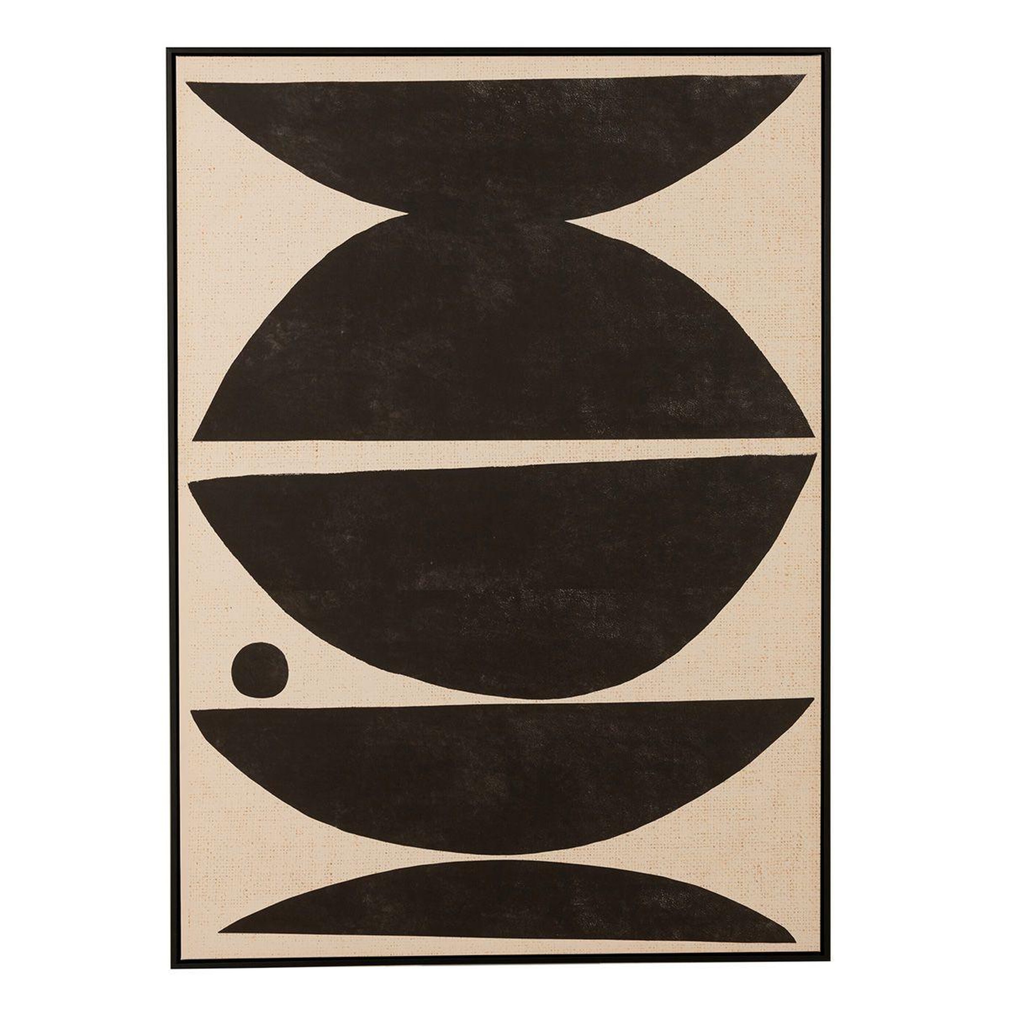 J-LINE Cadre Photo Déco  Formes Ethniques  103x143cm Marron & Noir