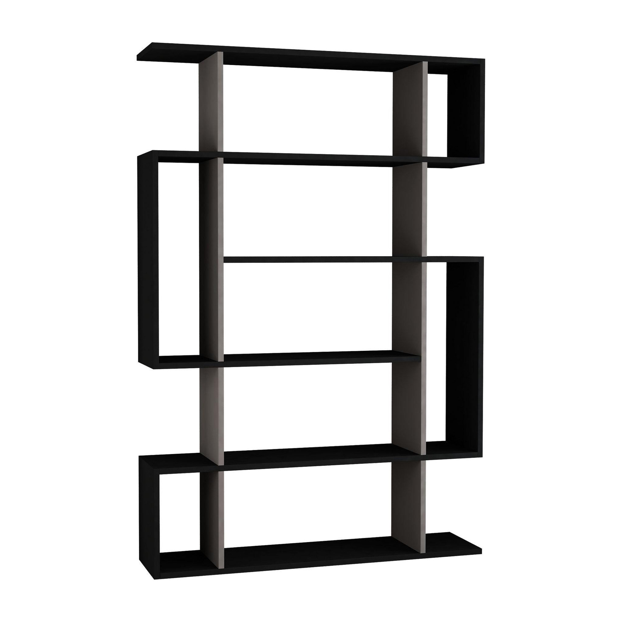Habitat et Jardin Bibliothèque en bois  mito  - 110 x 25 x 161 cm - gris anthracite
