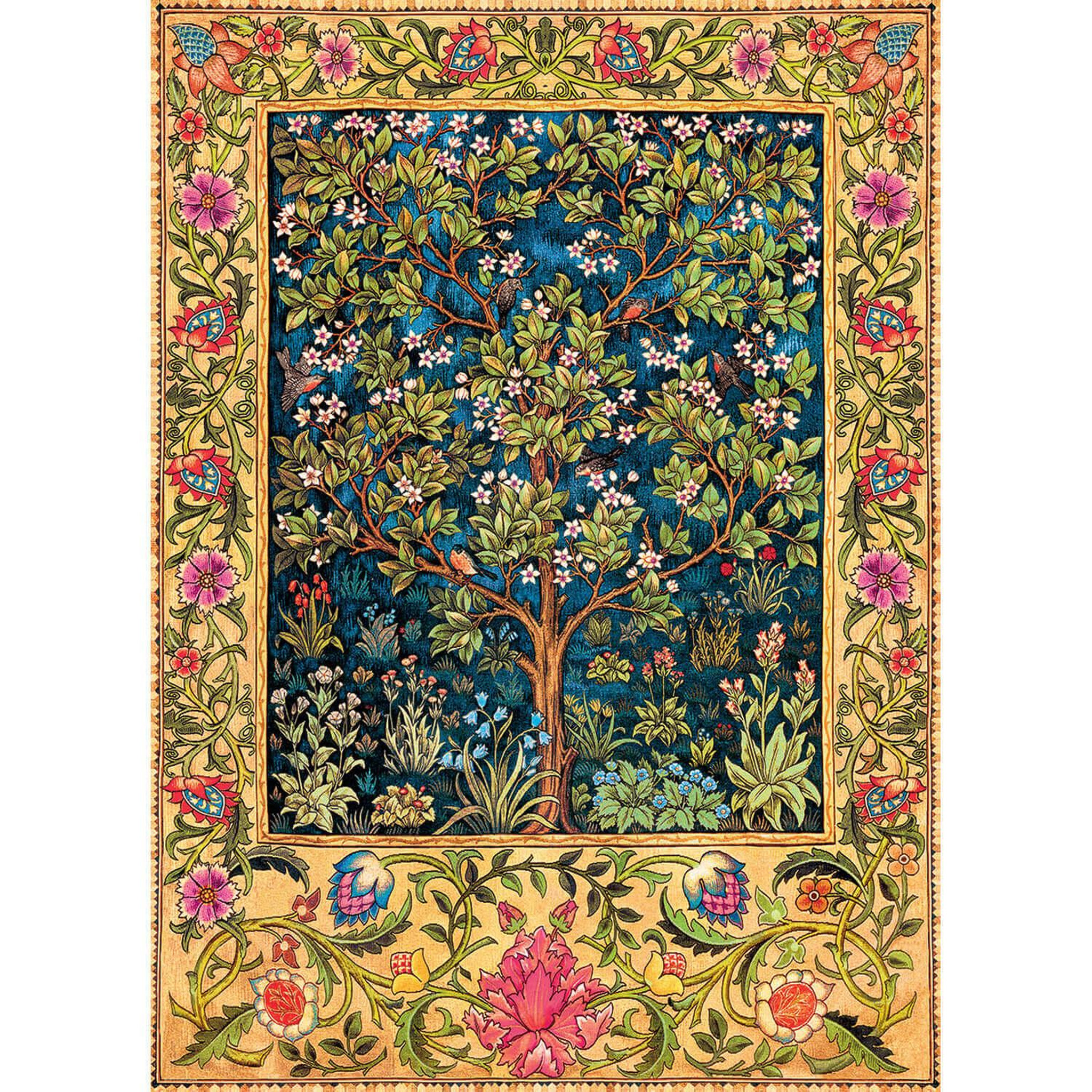Voir la diapositive 1 : Eurographics Puzzle 1000 pièces : Tapisserie de l'arbre de vie, William Morris