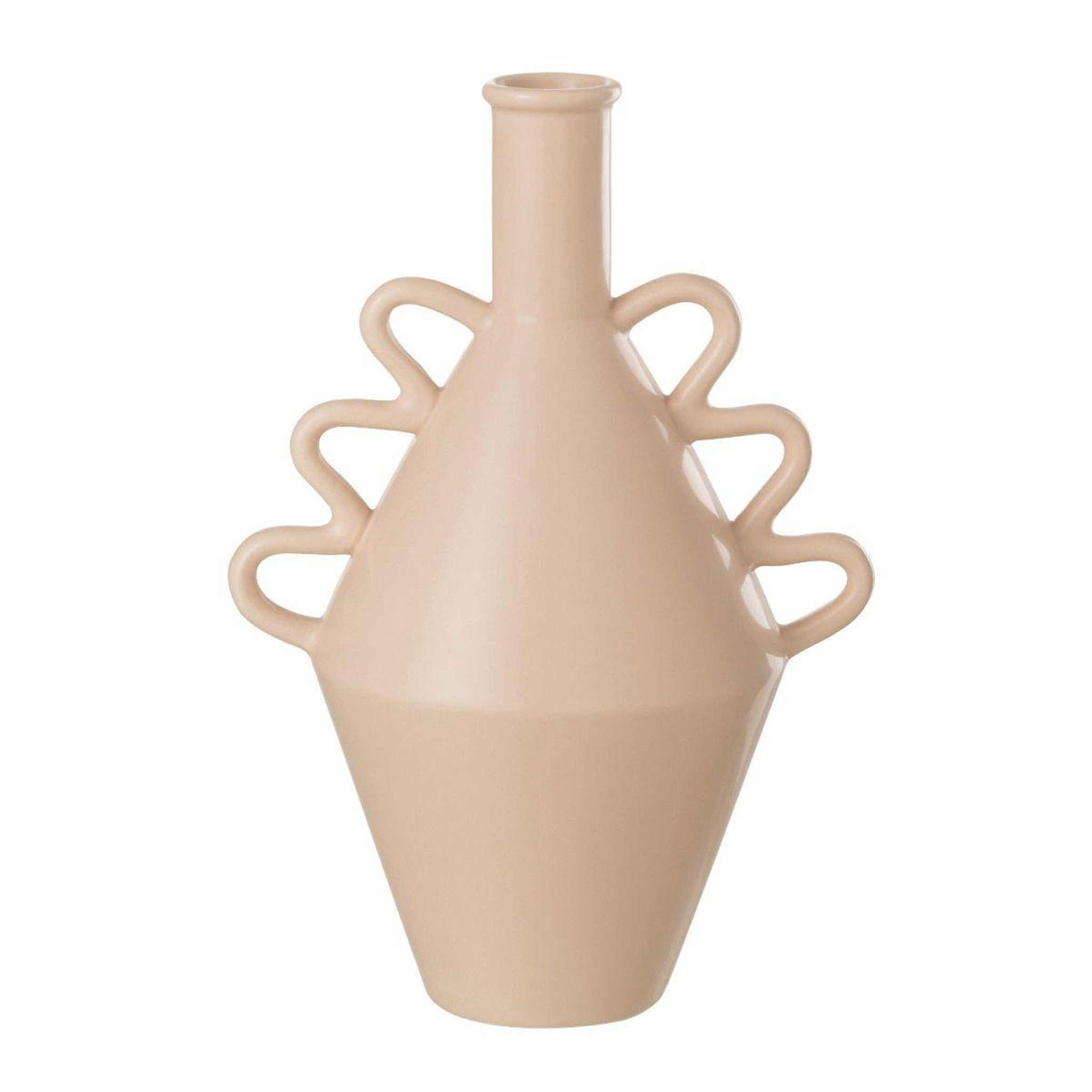 J-LINE Vase avec anse design vague  pinky perfect  32cm rose
