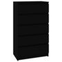 Voir la diapositive 2 : VIDAXL Commode Noir 60x36x103 cm Bois d'ingenierie