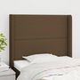 Voir la diapositive 1 : VIDAXL Tete de lit avec oreilles Marron fonce 83x16x118/128 cm Tissu