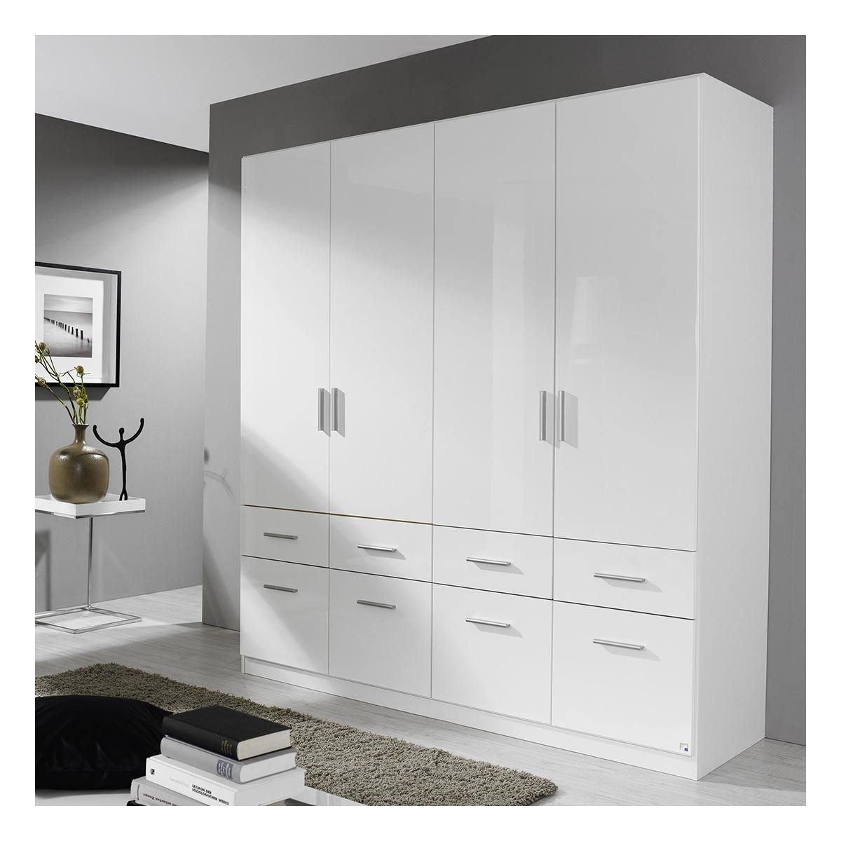 Armoire 4 portes + 8 tiroirs PAK, L181xH197cm 