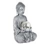 Voir la diapositive 1 : Paris Prix Lampe Solaire Déco  Bouddha  26cm Gris