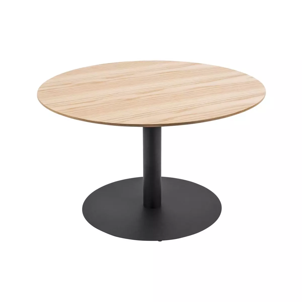 Leitmotiv Table basse ronde design Dot - Diam. 60 x H. 35 cm - Marron chêne