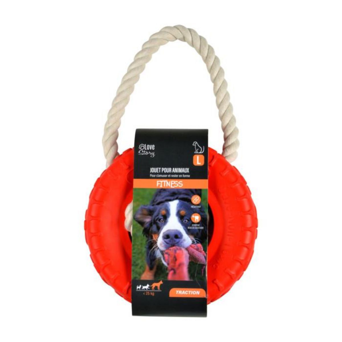 Paris Prix Jouet pour Chien  Pneu & Corde  30cm Rouge