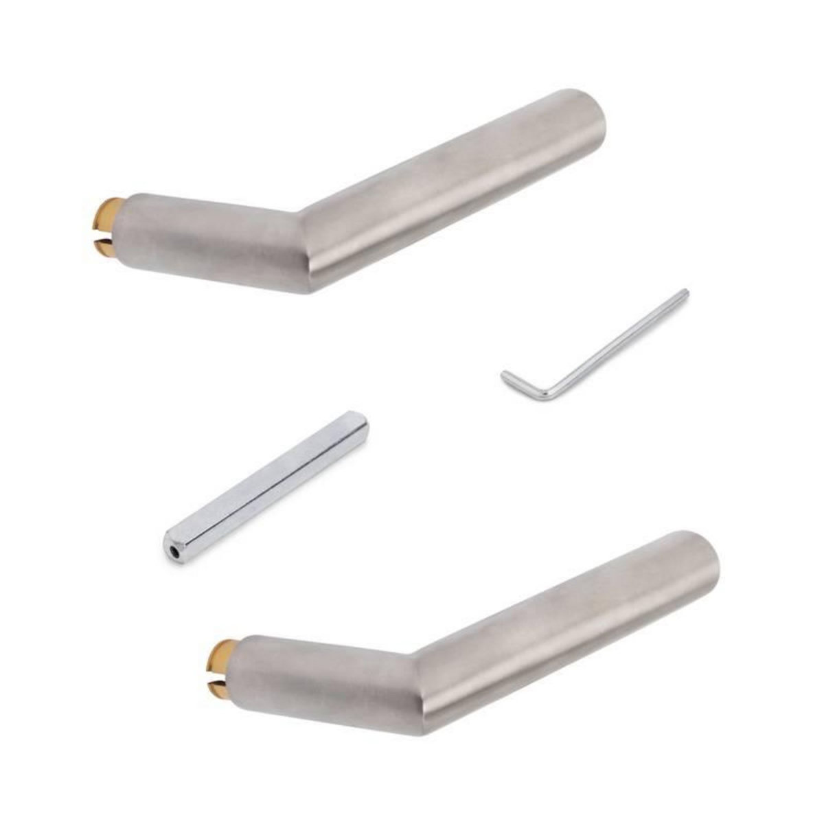 EMUCA SRL Poignées pour serrures de portes de verre pour intérieur - Modèle en L-R - acier inoxydable