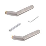 EMUCA SRL Poignées pour serrures de portes de verre pour intérieur - Modèle en L-R - acier inoxydable