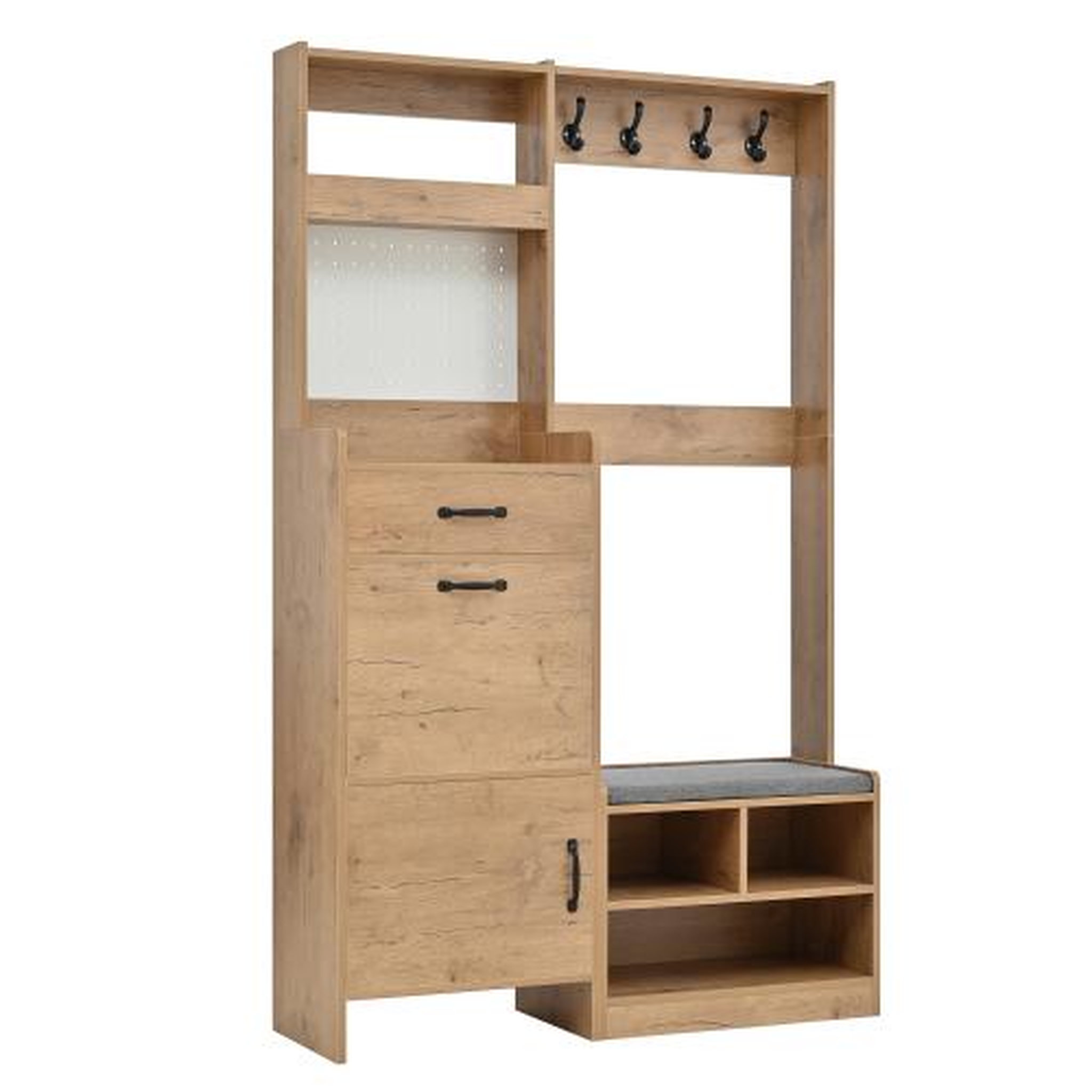 Voir la diapositive 5 : MERAX Vestiaire d'entrée avec banc et rangement chaussures 108,5x35x180 cm