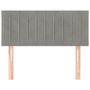 Voir la diapositive 3 : VIDAXL Tete de lit Gris clair 100x5x78/88 cm Velours