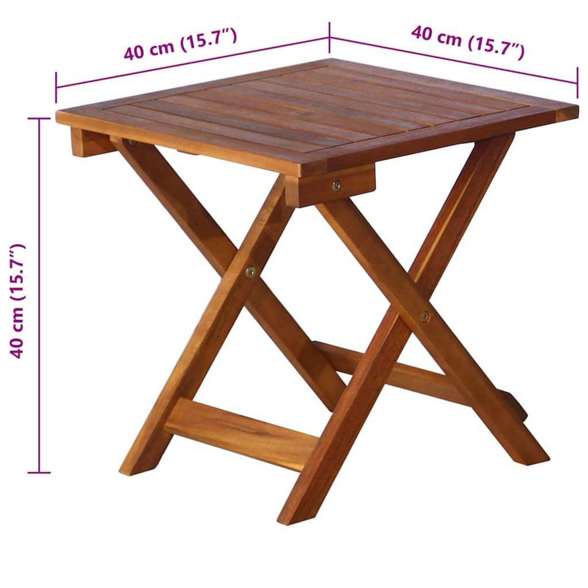 VIDAXL Chaises longues lot de 2 avec table et coussins Acacia solide