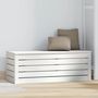 Voir la diapositive 3 : VIDAXL Boîte de rangement Blanc 89x36,5x33 cm Bois massif de pin