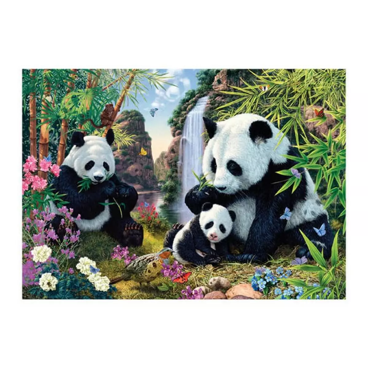 DINO Puzzle secret 1000 pièces : Les pandas