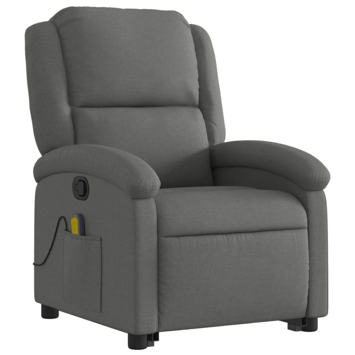 VIDAXL Fauteuil de massage inclinable Gris fonce Tissu