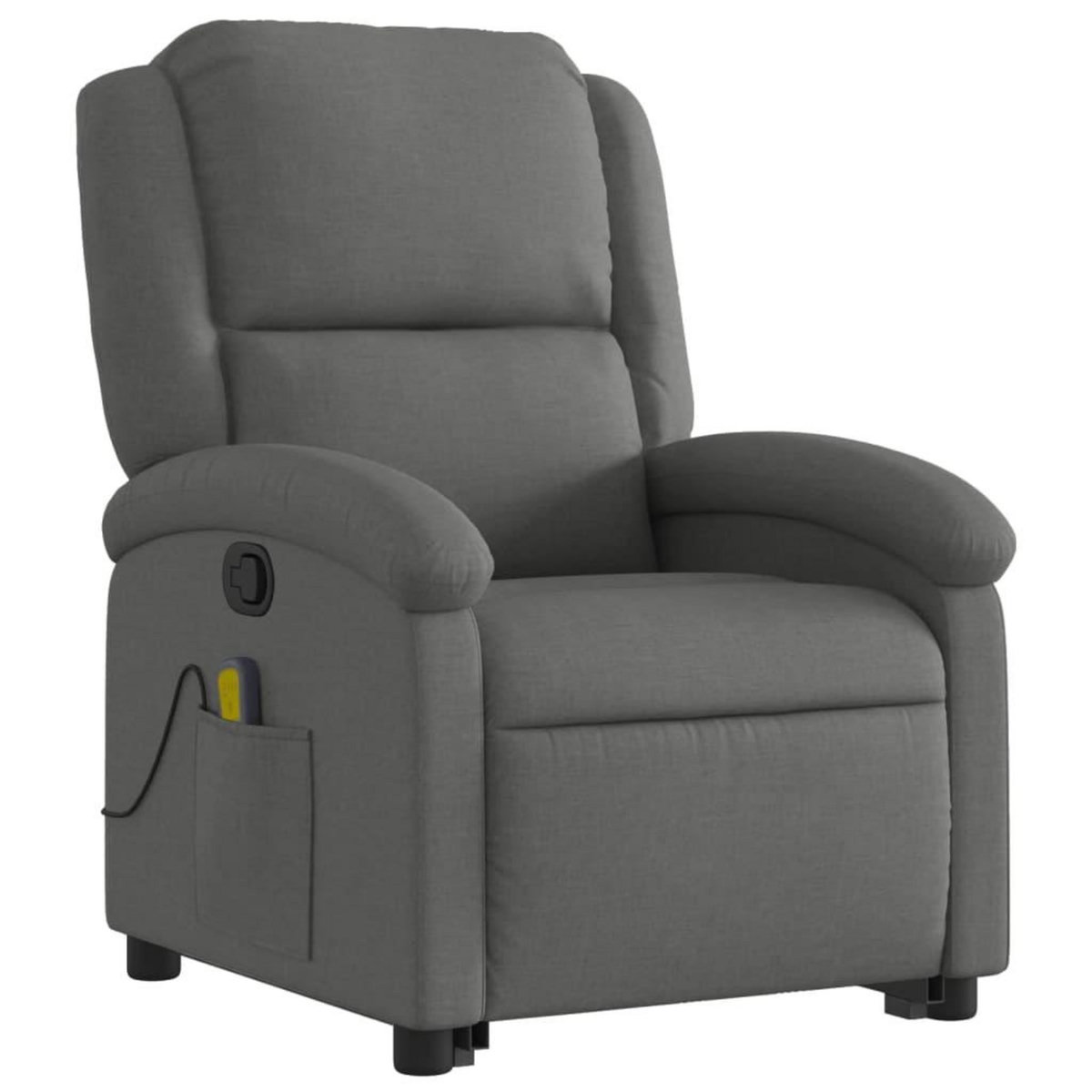 VIDAXL Fauteuil de massage inclinable Gris fonce Tissu