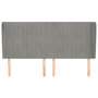 Voir la diapositive 3 : VIDAXL Tete de lit avec oreilles Gris clair 203x23x118/128 cm Velours