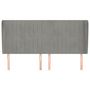 Voir la diapositive 3 : VIDAXL Tete de lit avec oreilles Gris clair 203x23x118/128 cm Velours