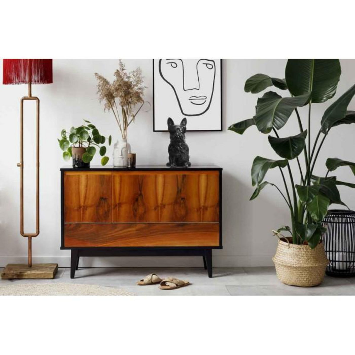 Paris Prix Sculpture Design Chien  Dude  37cm Noir