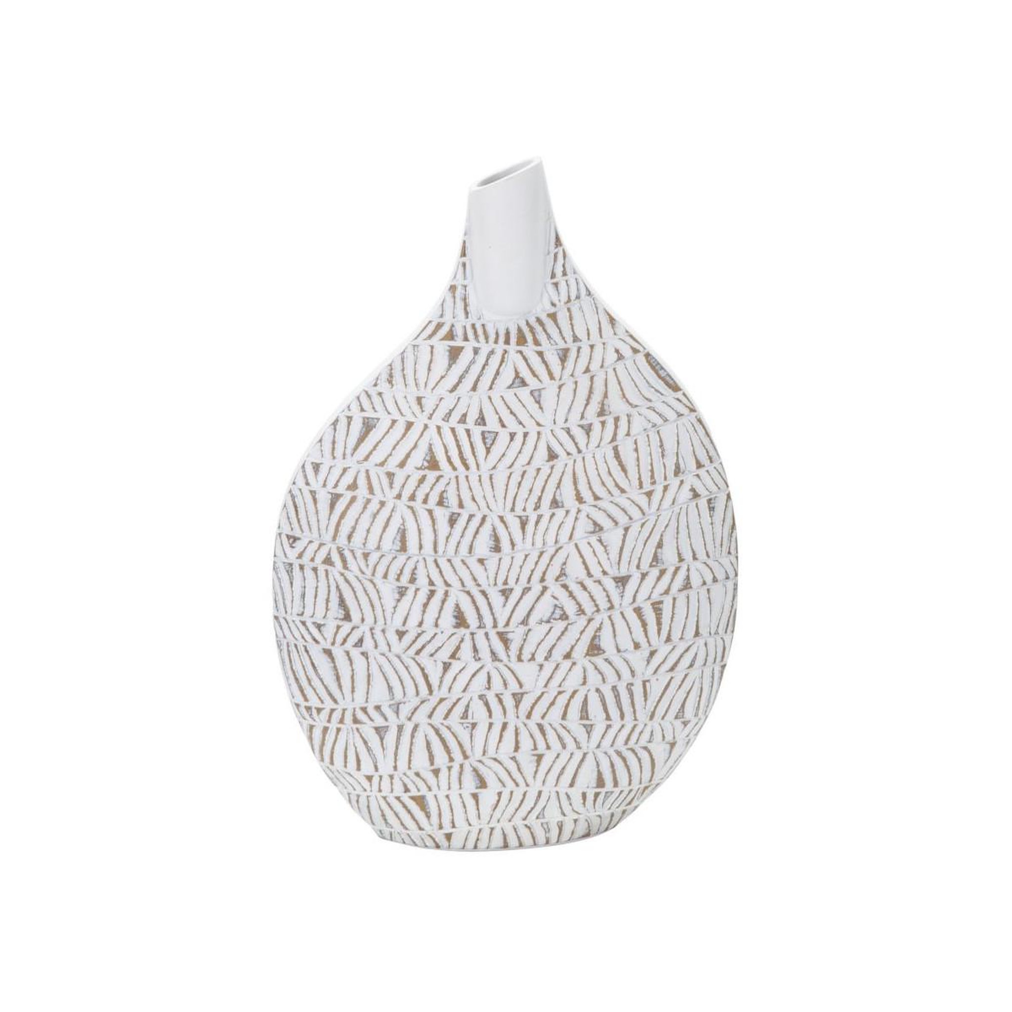 Paris Prix Vase déco abstrait  nairobi  46cm blanc