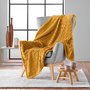 Voir la diapositive 3 : Paris Prix Plaid Flanelle en Relief  Mini Frosty  125x150cm Ocre