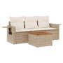 Voir la diapositive 2 : VIDAXL Salon de jardin avec coussins 4 pcs beige resine tressee